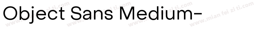 Object Sans Medium字体转换